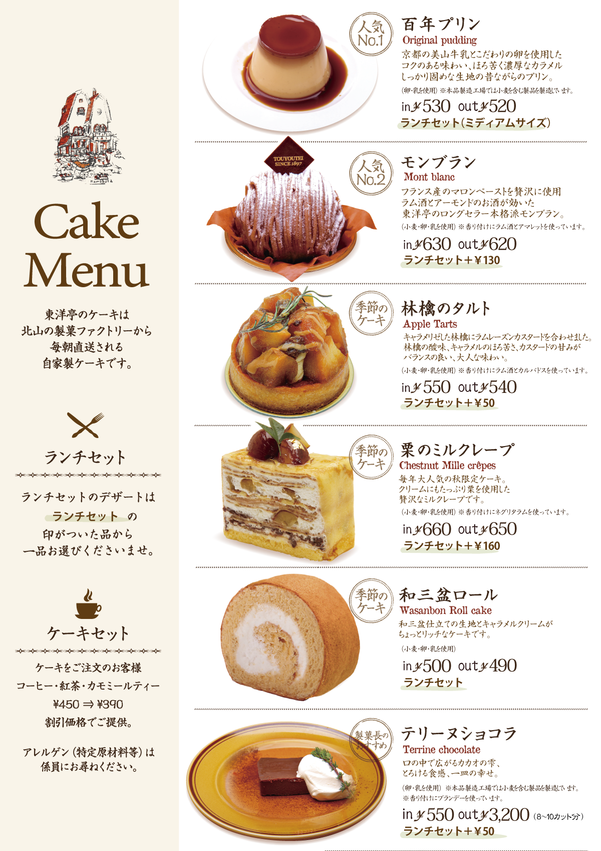 メニュー表